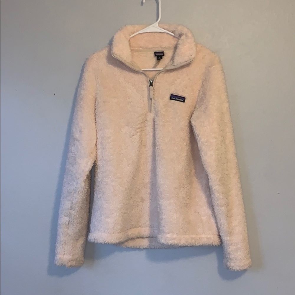 Fuzzy pink patagonia quarter zip